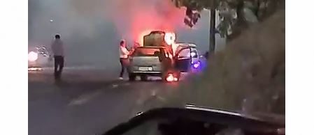 Por falla mecánica se incendia auto al Sur de Morelia - Quadratín Michoacán