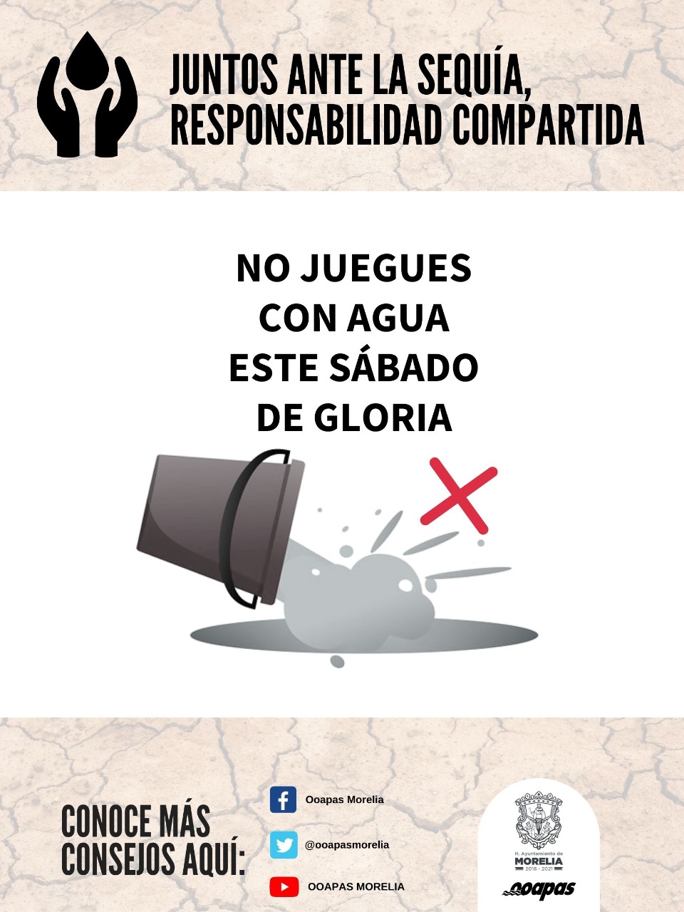 Llama a cuidar agua en este Sábado de Gloria; multas superan mil pesos ...