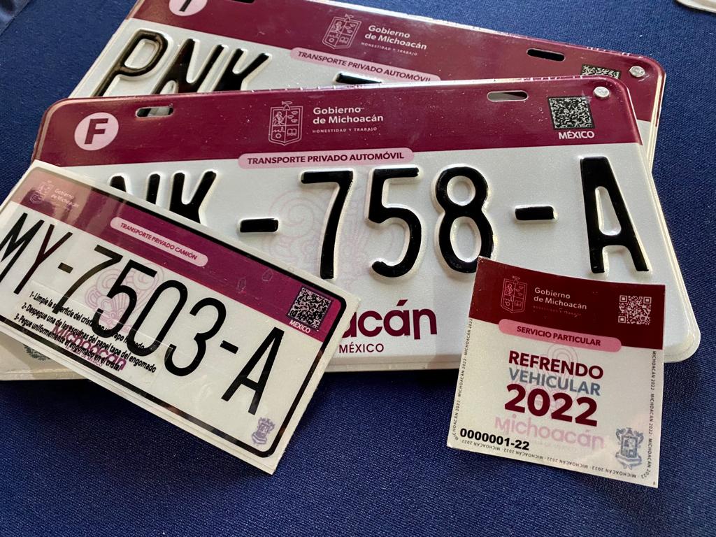 Se agendarán citas en línea para canje de placas en Michoacán SFA