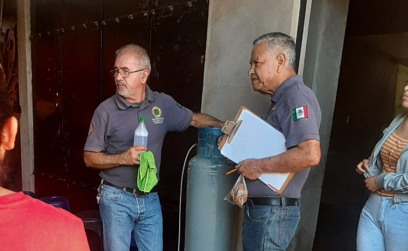 Tarímbaro PC supervisa tanques y conexiones de gas LP en mercados