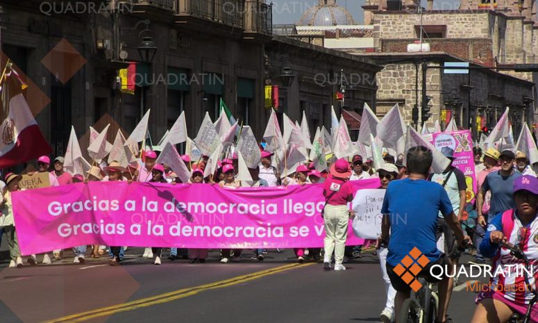Vive Morelia su última marcha de la Marea Rosa en apoyo a Xóchitl Gálvez