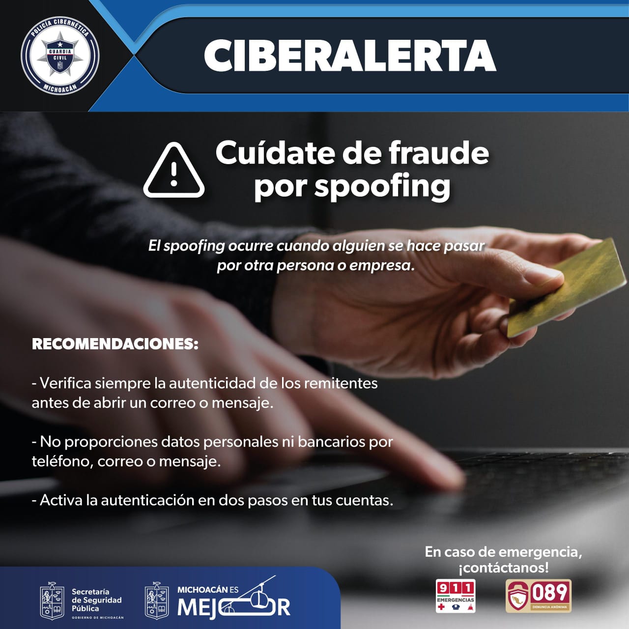Alerta SSP por la nueva modalidad de fraude en línea llamado spoofing ...