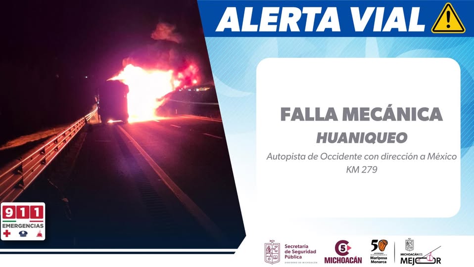 Se incendia autobús por falla mecánica en la de Occidente en Huaniqueo ...