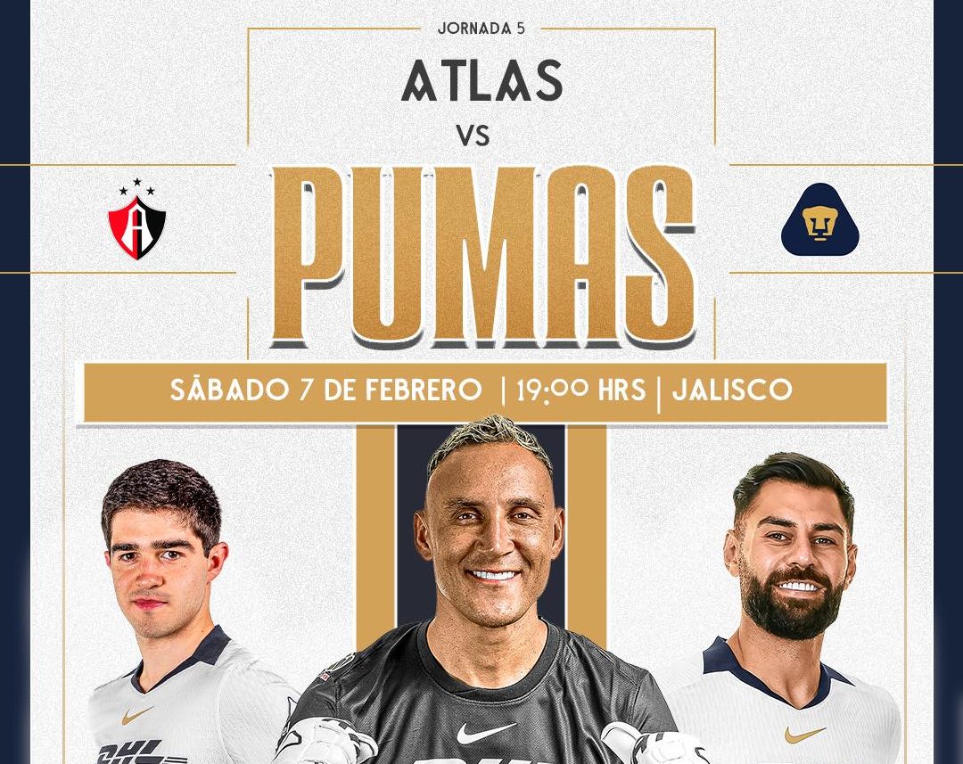 Visitará Pumas a Atlas en duelo de la parte alta - Quadratín Michoacán