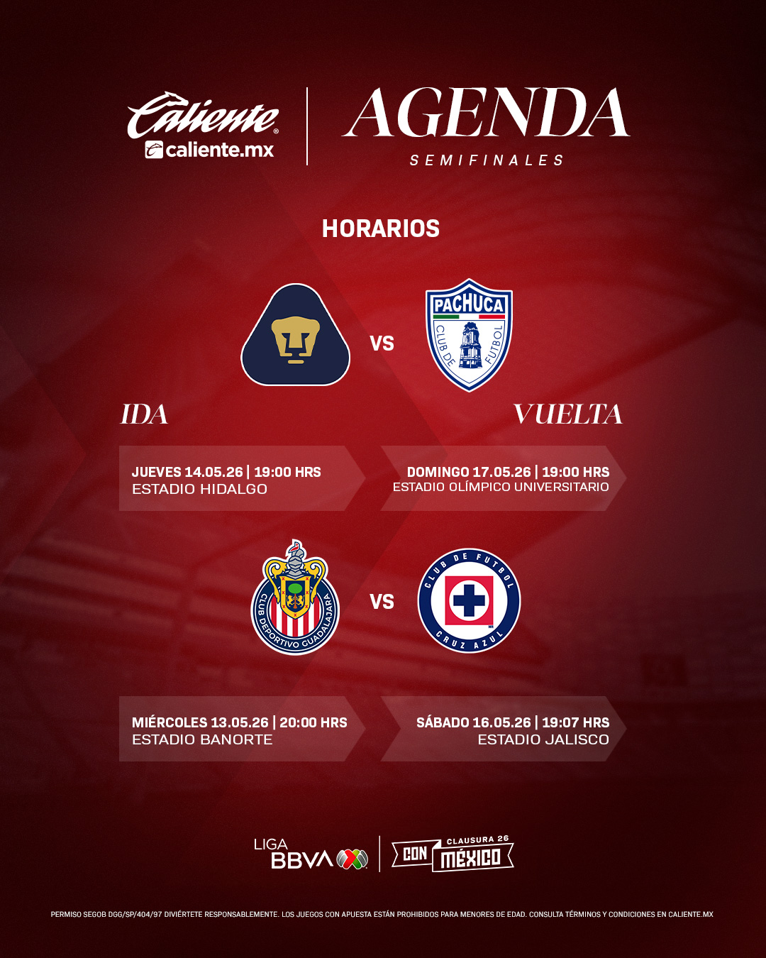 Definen días y horarios de las semifinales del Clausura 2026 ...